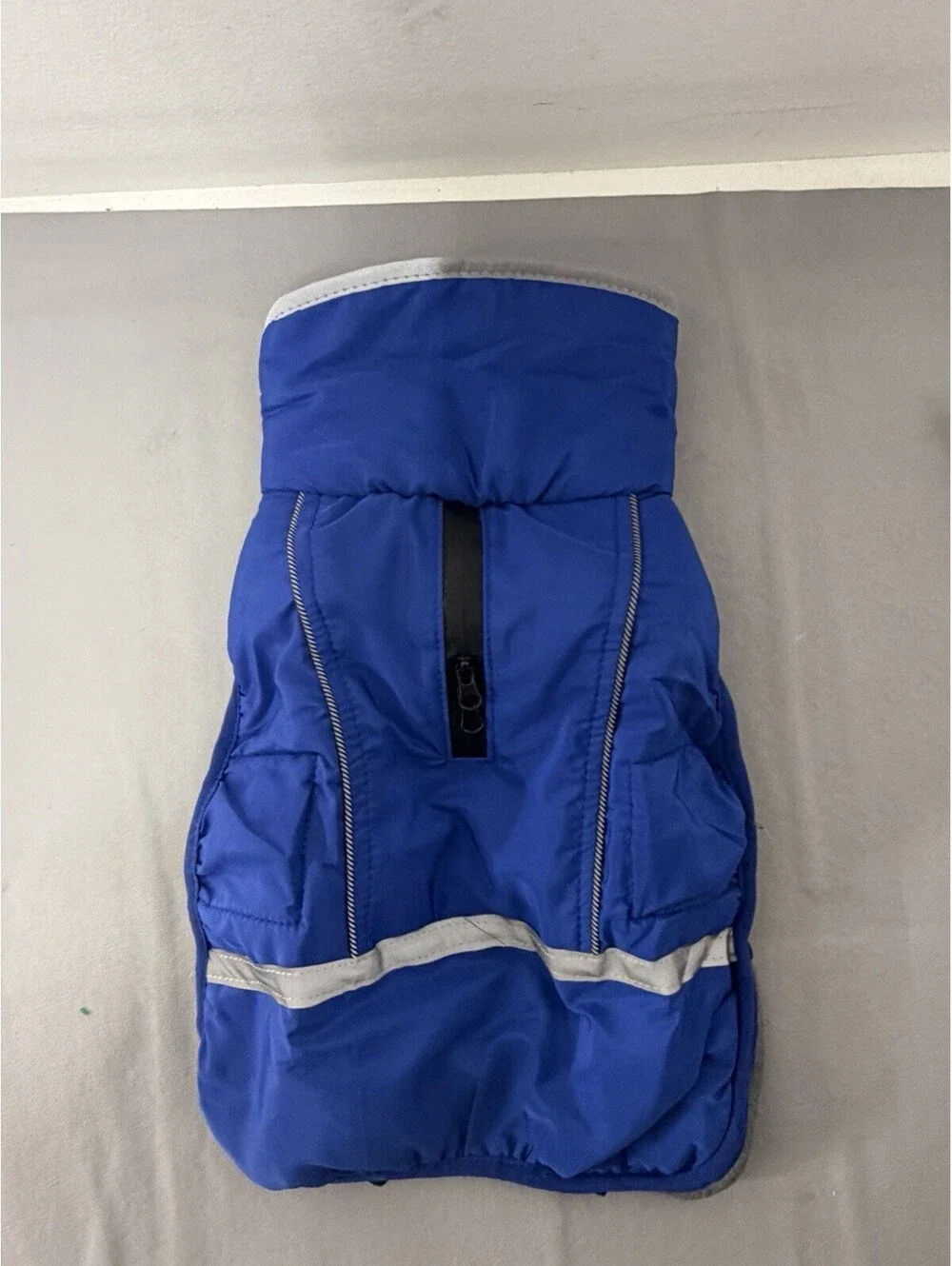 Dog Winter Jacket Vest For Small Dogs W/Zipper For Leash & Adjustable Straps NEW